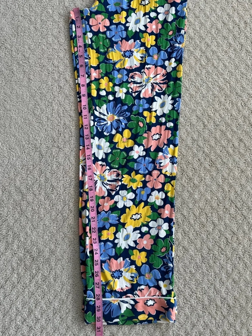 Kate Spade Long Sleeve Floral Pajama Set Small Relaxed Fit Lightweight Stretchy